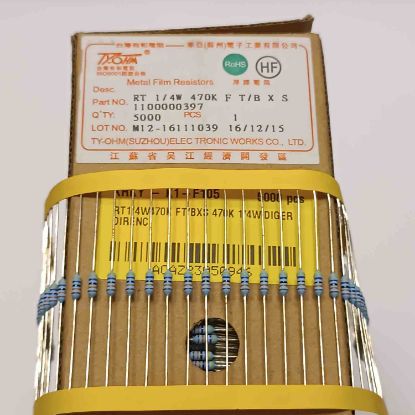 Picture of RT1/4W470K FT/BXS 470K 1/4W RESISTOR