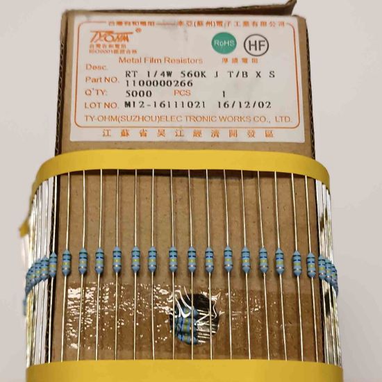 Picture of RT1/4W560K JT/BXS 560K 1/4W RESISTOR