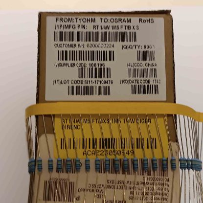 Picture of RT1/4W1M5 FT/BXS 1M5 1/4W RESISTOR