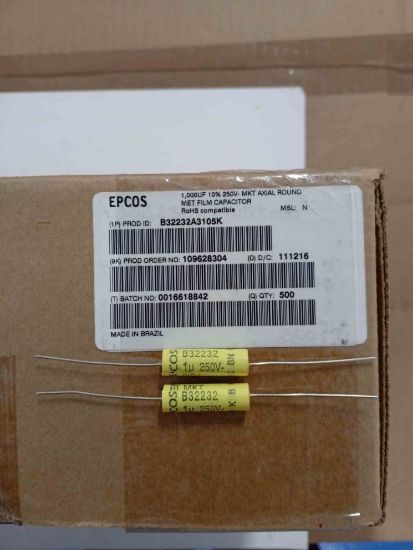 Picture of B32232A3105K 1UF 250V  AXIYEL CAPACITOR