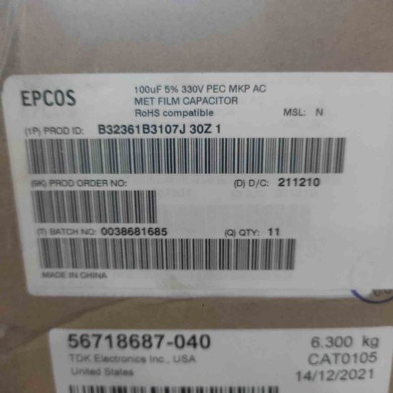 Picture of B32361B3107J30Z1 1000MF 330VAC CAPACITOR