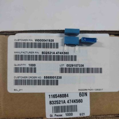 Picture of B32521A474K560  0.47UF 10mm CAPACITOR