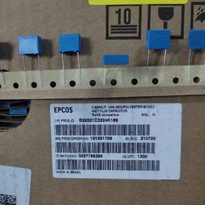 Picture of B32521-C3224-K189 0.22UF 250V CAPACITOR