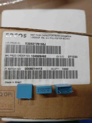 Picture of B32521V9155J 1.5UF  31V 10mm CAPACITOR