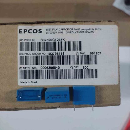 Picture of B32522C1275K 2.7UF 100V 15mm CAPACITOR