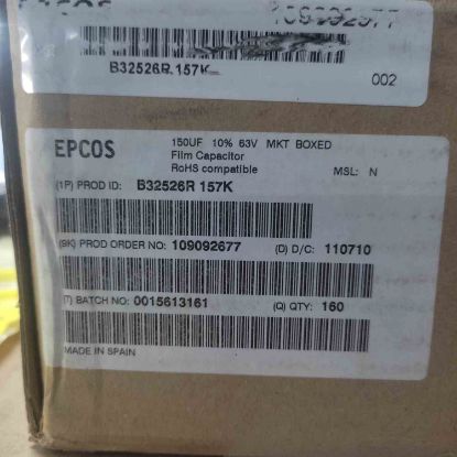 Picture of B32526R157K 150UF 63V CAPACITOR