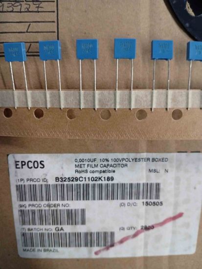 Picture of B32529C1102K189 1000PF 100V 5mm CAPACITOR