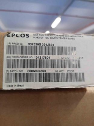 Picture of B32529S394J834 0.39UF 63V 5mm CAPACITOR