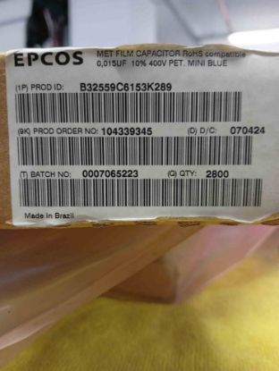 Picture of B32559C6153K289 0.015UF 400V 5mm CAPACITOR