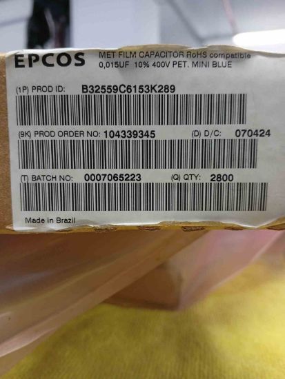 Picture of B32559C6153K289 0.015UF 400V 5mm CAPACITOR