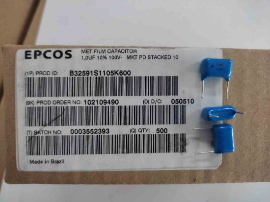 Picture of B32591S1105K600 1UF 100V CAPACITOR