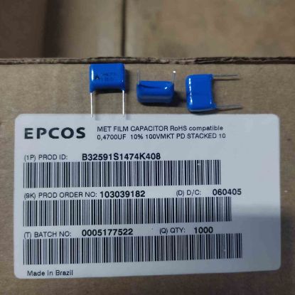 Picture of B32591S1474K408  0.47UF 100V MKT CAPACITOR
