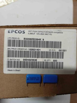 Picture of B32592S3394K9 0,39UF 250V CAPACITOR