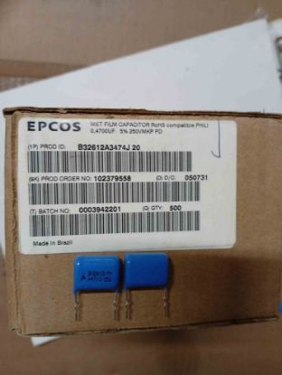 Picture of B32612A3474J20  0,47UF 250V MKP CAPACITOR