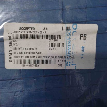 Picture of B32653A4225J501 2.2UF 200V AC 22,5mm CAPACITOR