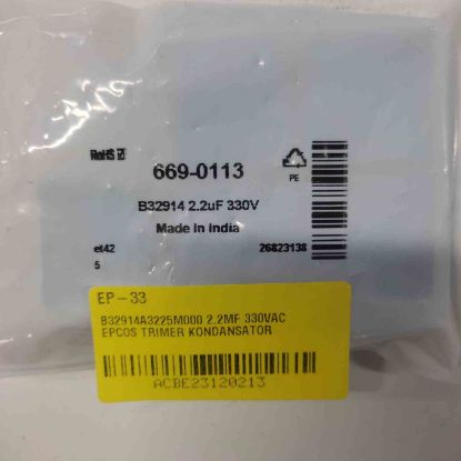 Picture of B32914A3225M000 2.2uF 330VAC CAPACITOR