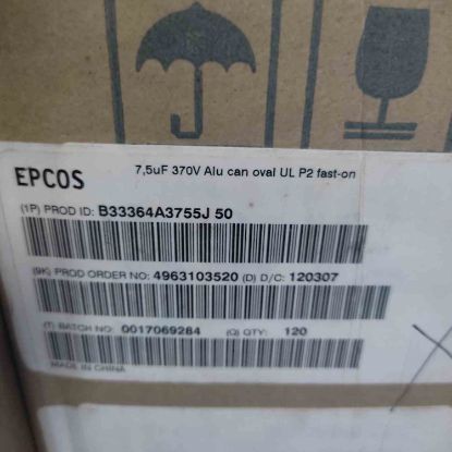 Picture of B33364A3755J050 7,5MF 370VAC CAPACITOR