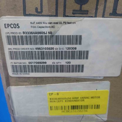 Picture of B33364A5605J50 60MF 440VAC MOTOR RUN CAPS. CAPACITOR