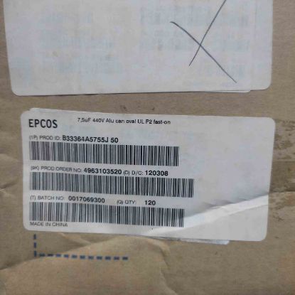 Picture of B33364A5755J50 7.5UF 370VAC CAPACITOR