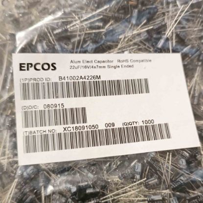 Picture of B41002A4226M 22MF 16V CAPACITOR 4x7mm