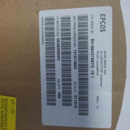 Picture of B41684S7687Q1S1 680UF 40V AXSIYEL CAPACITOR