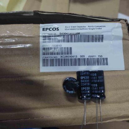 Picture of B43041A5226M 22UF 450V 12,5x25mm 105 CAPACITOR