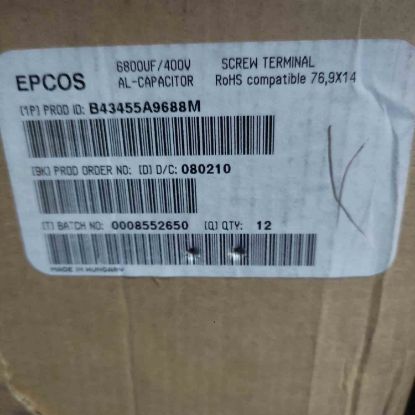 Picture of B43455A9688M 6800UF 400V 76x144mm CAPACITOR