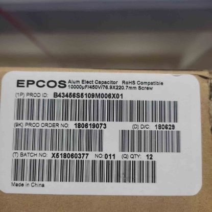 Picture of B43456S5109M6X1 10.000UF 450V CAPACITOR