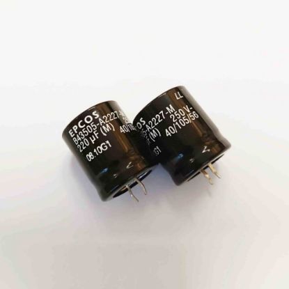 Picture of B43505A2227M 220UF 250V 25x30mm 105 CAPACITOR
