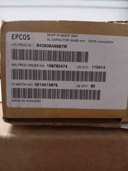 Picture of B43508A9687M 680UF 400V CAPACITOR