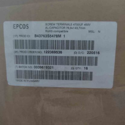 Picture of B43763S5478M1 4700UF 400V CAPACITOR