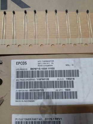 Picture of B57871S103A11V22 TERMISTOR 10K NTC