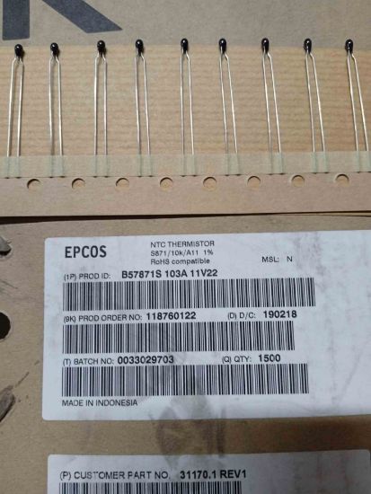 Picture of B57871S103A11V22 TERMISTOR 10K NTC