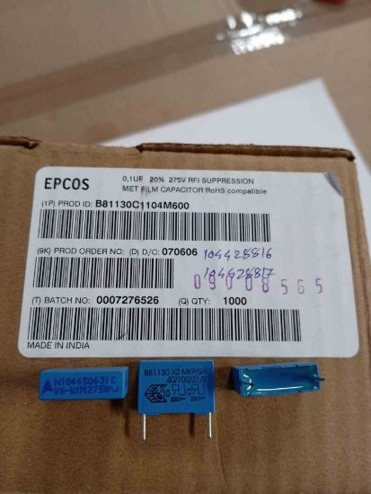 Picture of B81130C1104M600  0.1UF 275VAC CAPACITOR