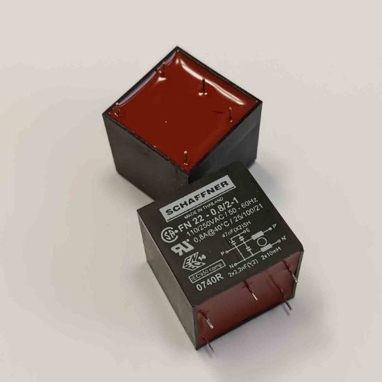 Picture of FN22-0,8/2-1 400Hz 0.8A 250VAC POWER LINE FILTER 110/250V AC /50-60 HZ INDUCTOR
