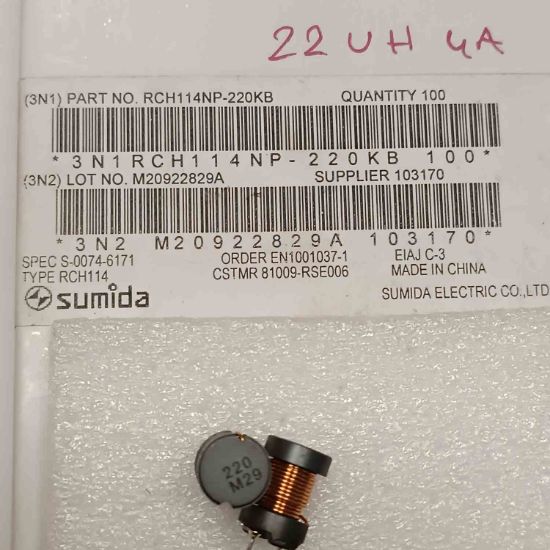 Picture of RCH114NP-220KB 22UH 4A INDUCTOR
