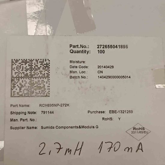 Picture of RCH895NP-272K 2.7MH 0.17A INDUCTOR