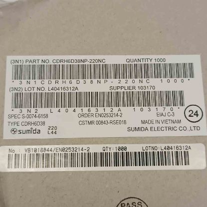 Picture of CDRH6D38NP-220NC 22UH 1.3A INDUCTOR