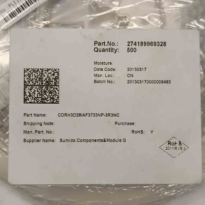 Picture of CDRH328/AF3733NP-3R3NC 3.3UH 1.85A 4x4x3 INDUCTOR
