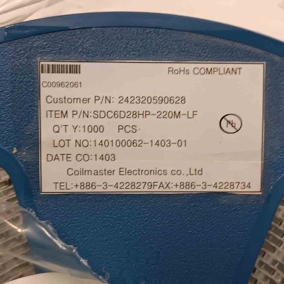 Picture of SDC6D28HP-220M-LF 22UH INDUCTOR