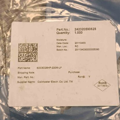 Picture of SDC6D28HP-220M-LF 22UH INDUCTOR