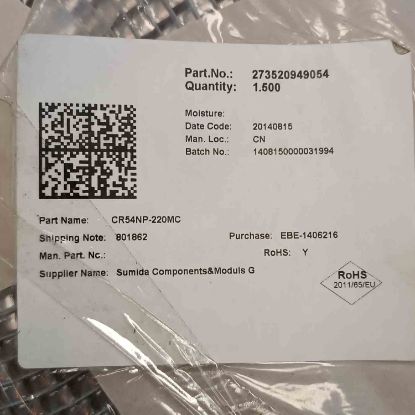 Picture of CR54NP-220MC 22UH 1.1A INDUCTOR