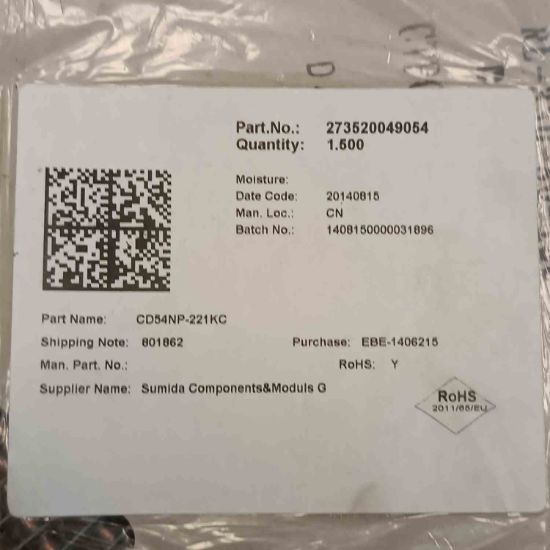 Picture of CD54NP-221KC 220UH 0.35A 6.1×5.5×4.85 INDUCTOR