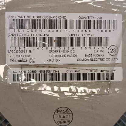 Picture of CDRH6D38NP-5R0NC 5uH 2,9A 6,7x6,7x4mm  INDUCTOR