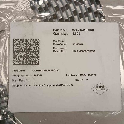 Picture of CDRH6D38NP-5R0NC 5uH 2,9A 6,7x6,7x4mm  INDUCTOR