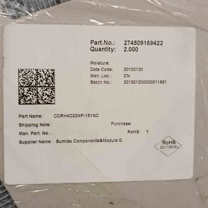 Picture of CDRH4D22NP-151NC 150UH 0,47A 5x5x2,4 INDUCTOR