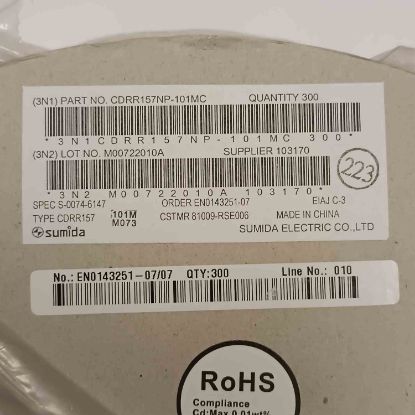 Picture of CDRR157NP-101MC 100uH 2A 18,5x15x7 INDUCTOR