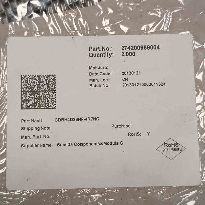 Picture of CDRH4D28NP 4,7UH 1,32A 4,7x4,7x3 INDUCTOR