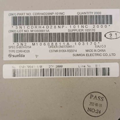 Picture of CDRH4D28NP-101NC 100uH 0.29A 5x5x3 INDUCTOR