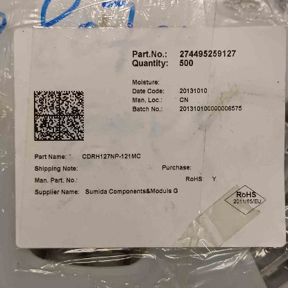 Picture of CDRH127NP-121MC 120uH 1,6A 12,3x12,3x8 INDUCTOR